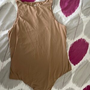 SKIMS Pink Asymmetrical Sleeveless Bodysuit